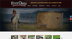 Desktop Screenshot of fiveoaksridingstables.com